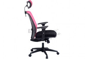 Cadeira-Presidente-giratória-telada-BLM-0241 P-Vermelha-Blume-Office-lado-HS-Móveis